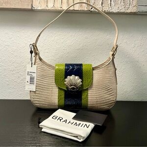 Brahmin Kyrie MULTI ANTIGUO MIXED LEATHER W/Crystal Shell Accent